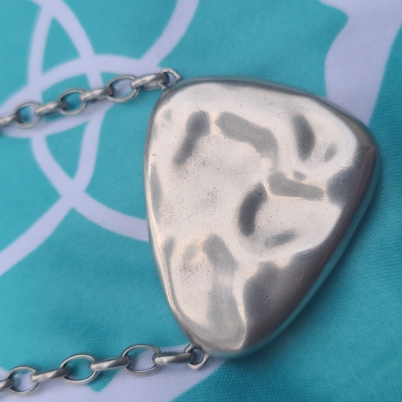 NWT Kendra Scott McKenna rhodium plated necklace lapis beautiful blue statement! - Picture 6 of 11